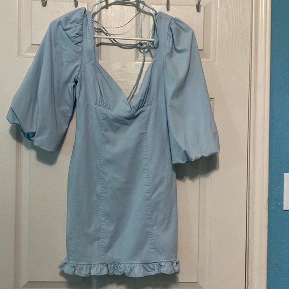 Fashion Nova Dresses Fashion Nova Baby Blue Dress Poshmark